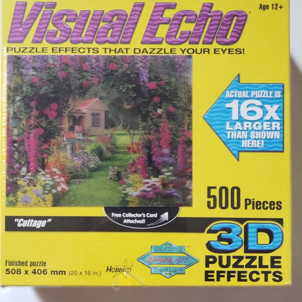 Visual Echo 3D Effect 2006 Cottage 500pc Puzzle